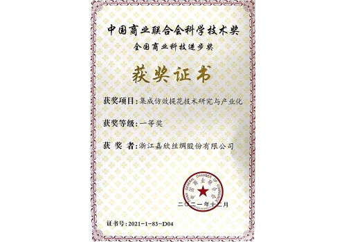 集成仿效提花技术-中国商业联合会一等奖